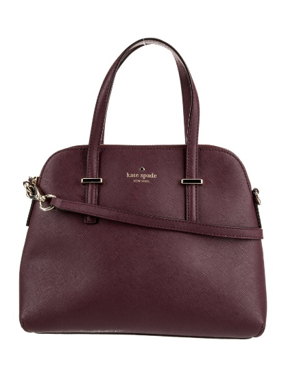 Kate Spade Purple Saffiano Leather Zip Top Hdl Bag