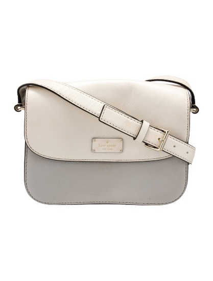 Kate Spade Neutrals Leather Snap Cls Crossbody Bag