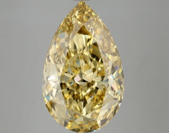 Fancy Yellow Pear Cut 7.54ct Vs2 Lab Diamond