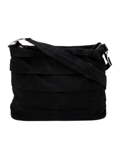 Salvatore Ferragamo Blk Silver-tone Hdw Shldr Bag