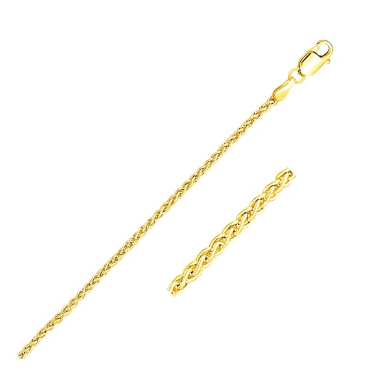 14k Gold Round Wheat Chain