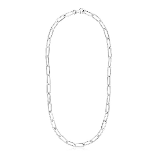 Sterling Silver Paperclip Necklace