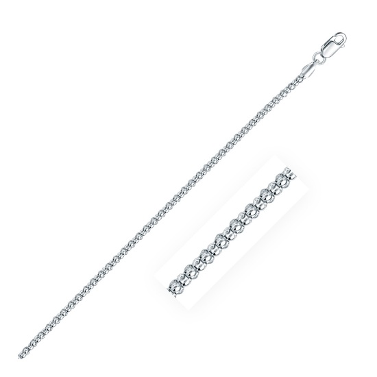 Sterling Silver High Polished Popcorn Chain 2.5mm