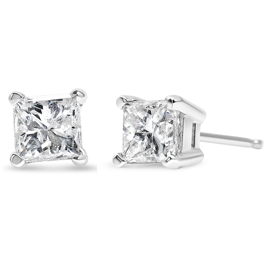 Certified 14k Gold .40ct Diamond Stud Earrings
