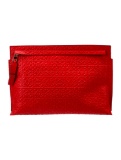 Loewe Small Red Leather Gold-tone Hdw Portfolio