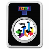 Tetris Tetrimino Blocks 1 Oz Silver Colored Round