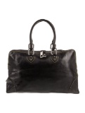 Marc Jacobs Black Leather Silver-tone Hdw Clutch