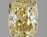 Fancy Yellow Cushion Cut 2.13ct Vs1 Lab Diamond
