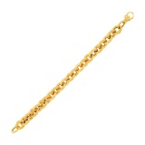 14k Gold Textured Cable Chain Bracelet