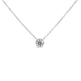 10k Gold .50ct Diamond Modern Bezel-set Necklace