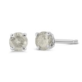 Elegant .75ct Diamond Classic Earrings
