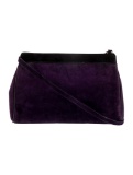 Salvatore Ferragamo Purple Suede Snap Evening Bag