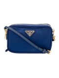 Prada Saffiano Tessuto Nylon Zip Cls Crossbody Bag