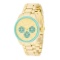 Gold-pl Blue Accent 37mm Chronograph Watch