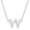 Minimalist Initial Small Letter W Necklace