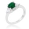 Cushion 1.80ct Emerald & White Sapphire Ring