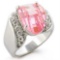 Glamorous 1.20ct Rose Quartz & Topaz Cocktail Ring
