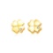 14k Yellow Round .01ct Diamond Clover Earrings