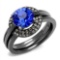 Round 2.10ct Sapphire 3 Piece Ring Set