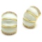 14k Gold Plated Elegant White Cat Eye Earrings