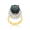 18k Gold-pl. 16.58ct Green Spinel Cocktail Ring