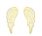14k Gold Polished Wing Post Earrings