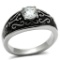 Round 1.25ct White Sapphire Vintage Style Ring