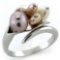 Enchanting Multicolored Pearl Bypass Ring