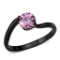 Sleek Black Ip .50ct Rose Sapphire Ring