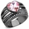 Dazzling 4.41ct Pink & White Topaz Cocktail Ring