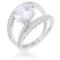 Round 3.00ct White Sapphire Double Band Ring