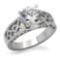 Round 2.43ct White Sapphire Solitaire Ring