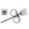 Round .20ct White Sapphire Stud Earrings