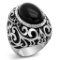 Oval 12.86ct Jet Cat Eye Topaz Halo Stadium Ring