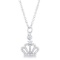 Elegant Round 0.50ct White Topaz Crown Necklace