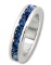 Round .40ct London Blue Topaz Eternity Pendant