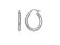 14k Gold Diamond Cut Textured Hoops Earrings
