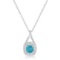 Round 1.20ct Aquamarine & White Topaz Necklace