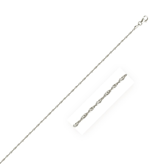 Sterling Silver Singapore Style Chain 1.5mm