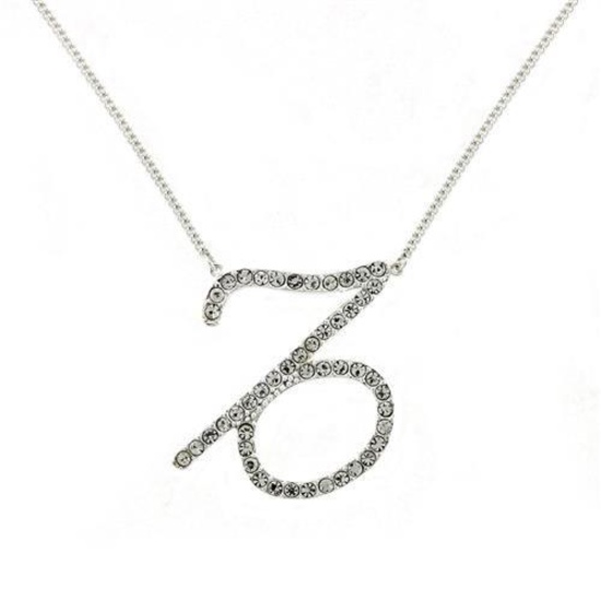 Sleek .13ct White Topaz Capricorn Zodiac Necklace