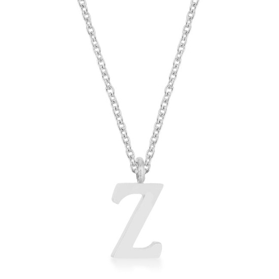 Stainless Steel Initial Capital Letter Z Necklace
