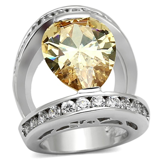 Pear 10.21ct Champagne Topaz Fashion Ring