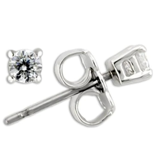 Round .20ct White Sapphire Stud Earrings