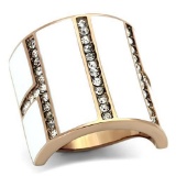 Trendy .10ct White Topaz White Epoxy Fashion Ring