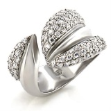 Sparkling .69ct White Sapphire Wrap Ring