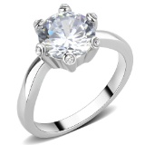 Elegant 2.81ct White Topaz Stoned Prong Ring