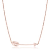 Minimalist Rose Gold Plated Arrow Necklace