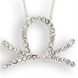 Pretty .11ct White Sapphire Libra Zodiac Necklace