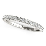 14k Wgold .24ct Diamond Pave Set Wedding Ring