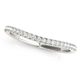 14k Wgold .09ct Diamond Pave Setting Style Band